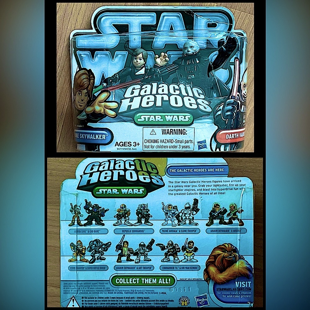 Galactic Heroes-Luke Skywalker & Darth Vader NIB